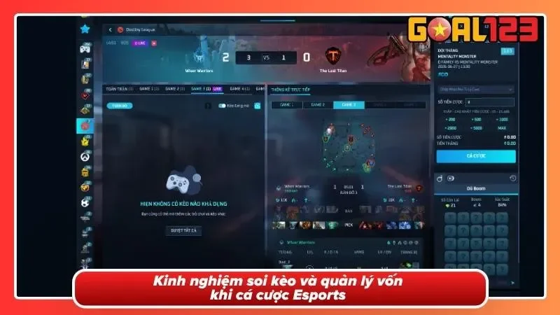 Săn Thưởng Esports Cùng TF Gaming tại Goal123 Hot Năm 2026 5 Biểu đồ quản lý vốn giúp người chơi kiểm soát ngân sách khi cá cược Esports