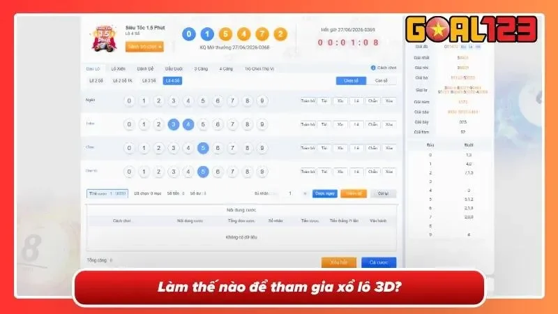 Xổ Số 3D GOAL123 – Dự Thưởng Điện Toán Hút Tệp Gu Hiện Đại 4 Tham gia xổ lô 3D dễ dàng với nhiều thiết bị