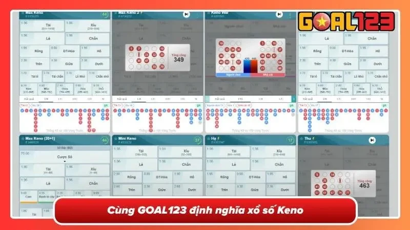 Xổ Số Keno GOAL123 - Hình Thức Quay Số Nhanh Hot Bậc Nhất 1 Xổ số Keno với tần suất ra liên tục trong ngày
