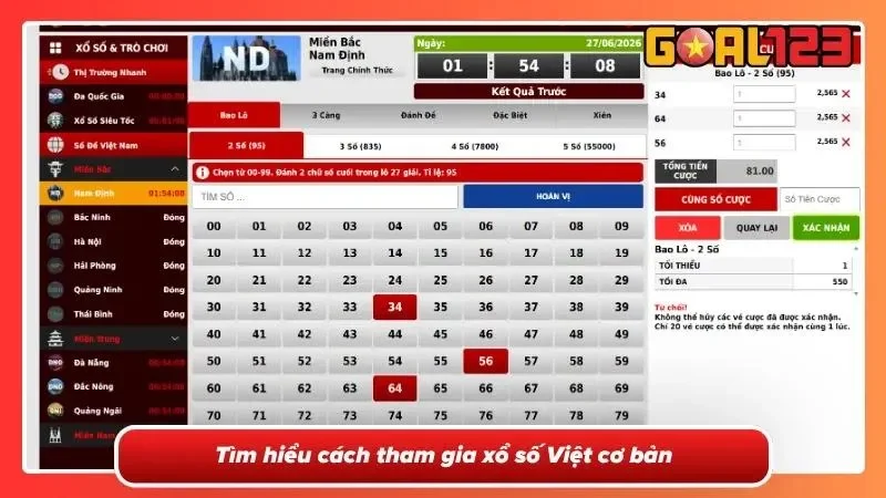 Xổ Số Việt Nam GOAL123 - Cùng Nhà Cái Trải Nghiệm Dự Thưởng 3 Thao tác để tham gia dự thưởng xổ số Việt Nam